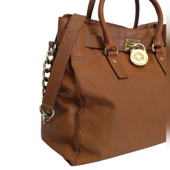 Michael Kors Brown Leather Hamilton Large Tote Bag - Picture 5 of 15